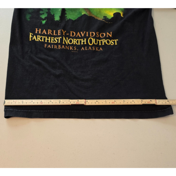 Harley Davidson Fairbanks Alaska 2012 T-Shirt Men's M Black Multi-Color Graphics - Picture 14 of 14